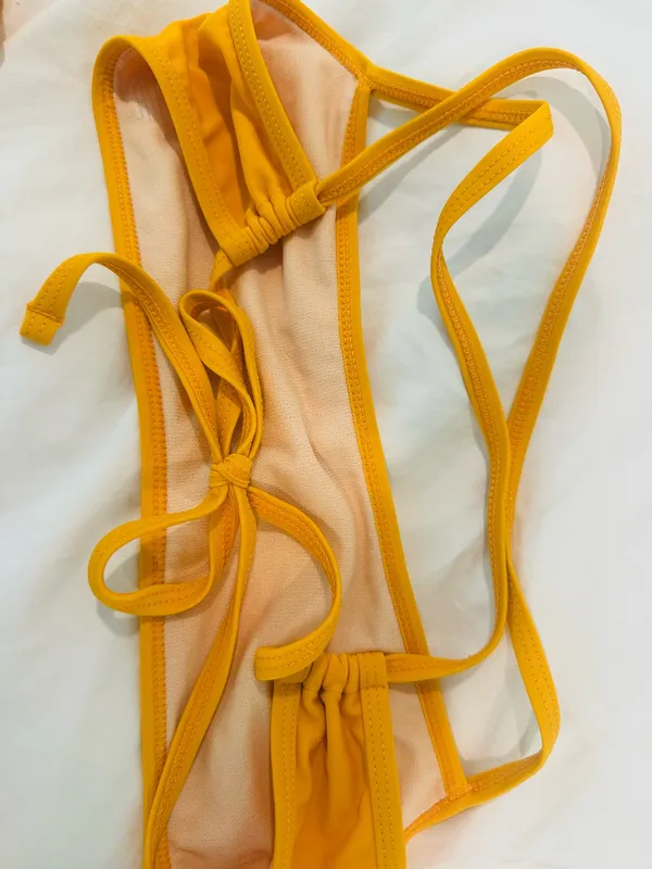 PacSun LA Hearts Bikini Set Yellow - Image 4