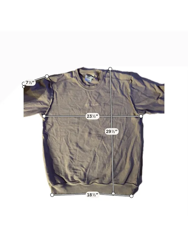 adidas Oversized Crewneck Sweatshirt in Beige, Size L - Image 6