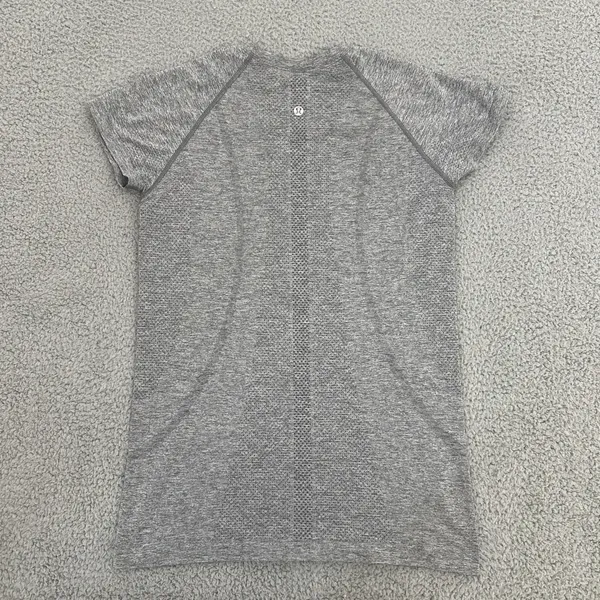 Lululemon x Peloton Swiftly Short Sleeve T Shirt Gray Athletic Workout Women's 8 - Image 2