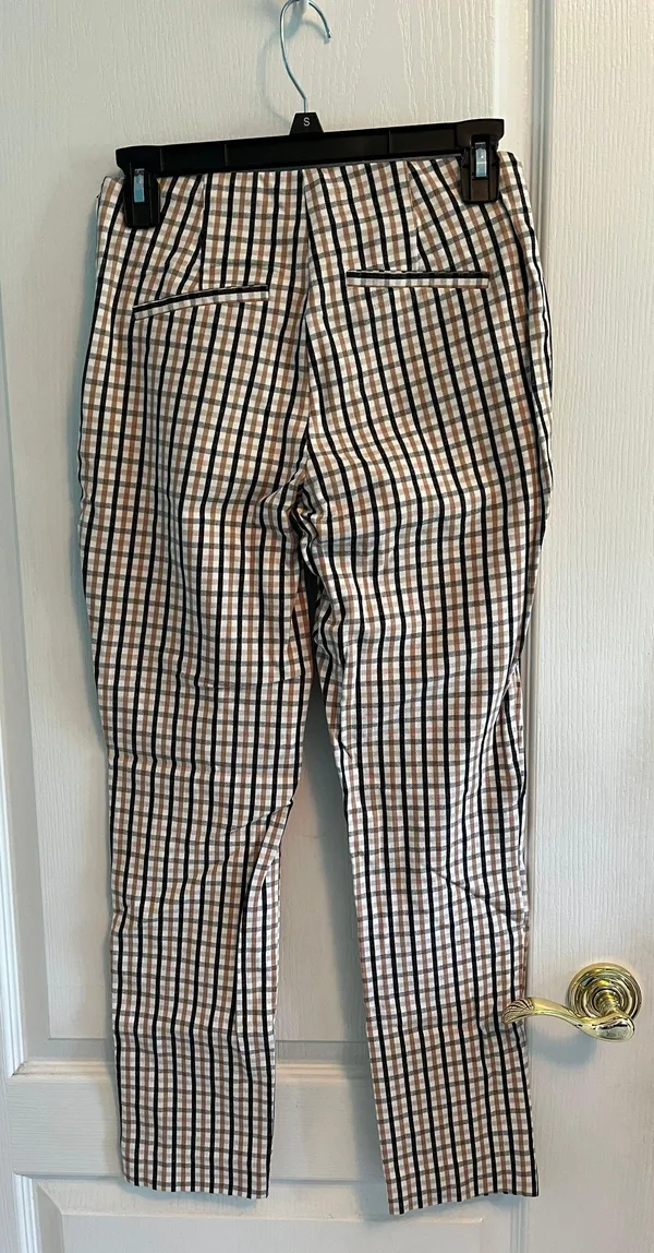 A New Day (Target) Brown Plaid Skinny Pants - Image 2