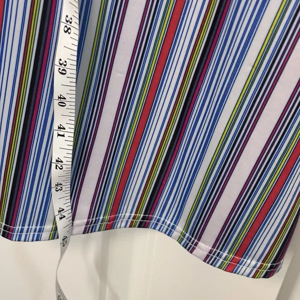 Shoreline Women's Sleeveless Striped Maxi Dress Zip Front Stretch Colorful XL - Image 12
