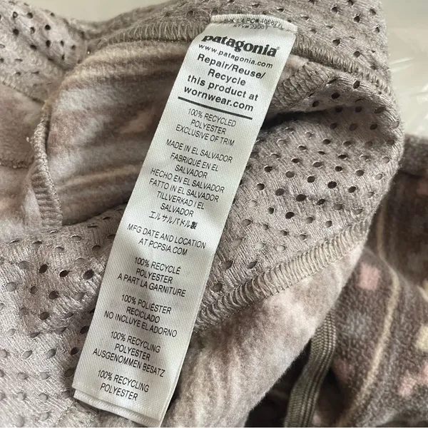 Patagonia Snap-T Fleece Pants in Bergy Bits Furry Taupe Women’s Medium - Image 5