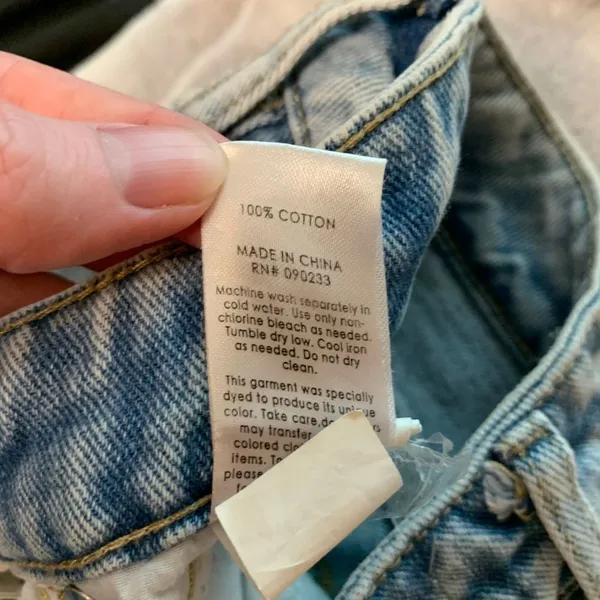 Pacsun Mom Jeans Womens‎ Size 24 Distressed Ripped Light Wash Denim High Rise - Image 5