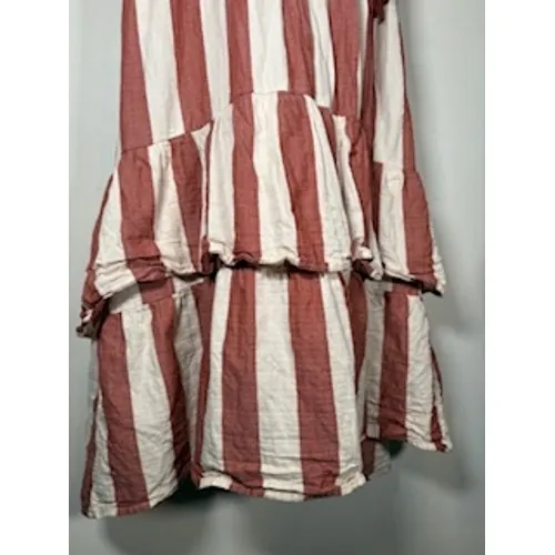 Knox Rose Stripped Maxi Dress Tiered Wrap Tassel Cottagecore Nautical Preppy Boho Medium - Image 4