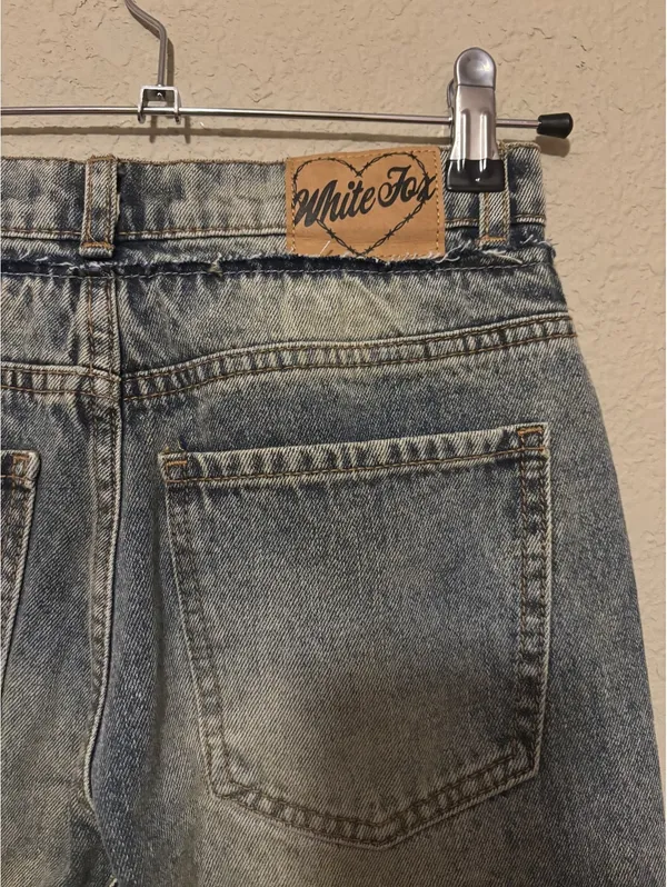 White Fox XXS Wide Leg High Waist Jeans - Image 7