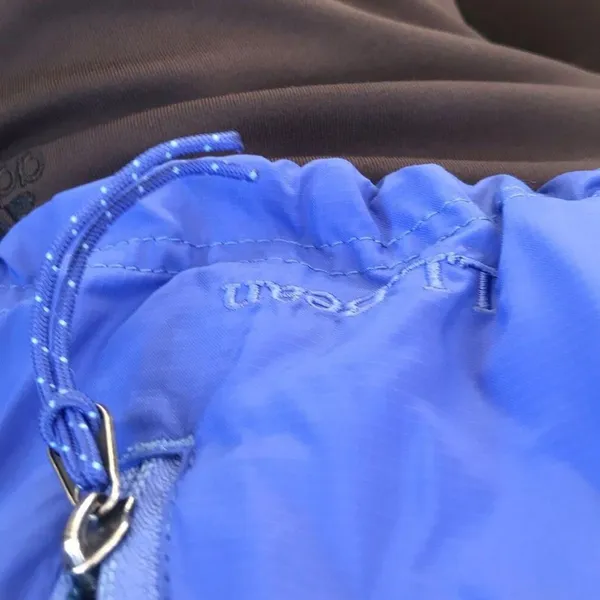 L.L. Bean Blue Full Zip Windbreaker Nylon Hooded Jacket Women's Size Medium - Image 2