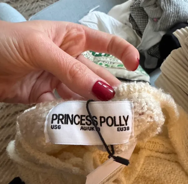 Princess Polly Cosy Up Long Sleeve Boucle Mini Dress - Image 4