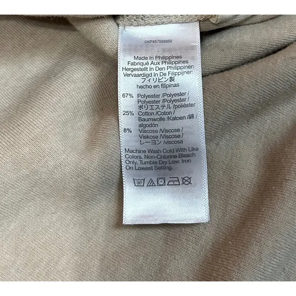 Madewell Womens Large Sweatshirt Side Button‎ Pullover Relaxed Fit Tan Casual - Image 5