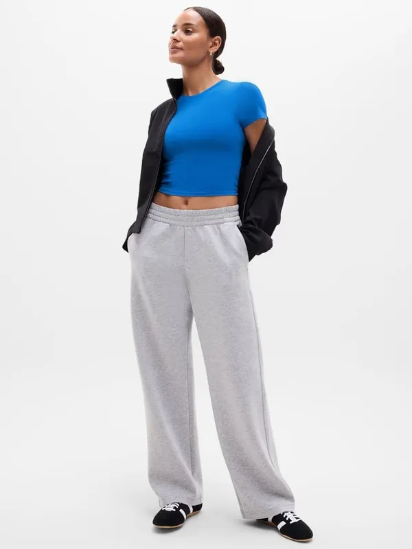 New Athleta M Transcend Open Back Tee Breaker Blue Medium Regular - Image 3