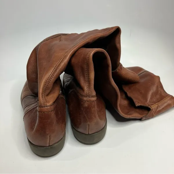 Nicole soft leather boots knee‎ high size 7.5 Brown - Image 3
