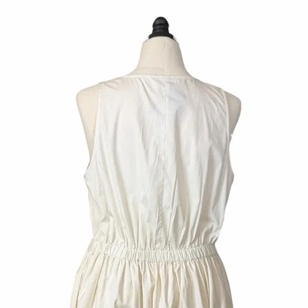 Universal Thread Womens Size XL Cream Black Embroidered Midi Dress Boho Pockets - Image 9
