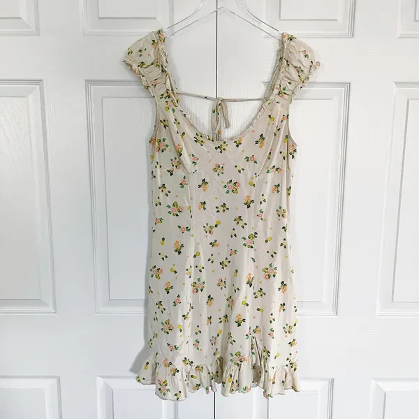 Free People Like A Lady Mini Dress in Cream - Image 3