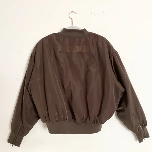 Alo Yoga Faux Fur Urbanite Bomber Espresso/Ivory S - Image 7