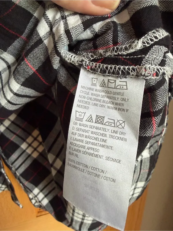 Joan Rivers Plaid Button Down Swing Shirt with Pockets Black White Red 2X - Image 8