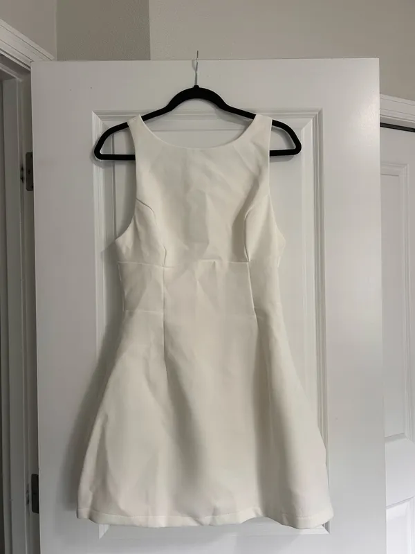 New Showpo Freddie Mini Dress Boat Neck Fit & Flare Dress Size Medium MSRP $129 - Image 7