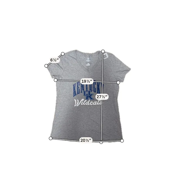 Kentucky Wildcats Fanatics V Neck T Shirt Gray Blue College Game Day NWT M - Image 5