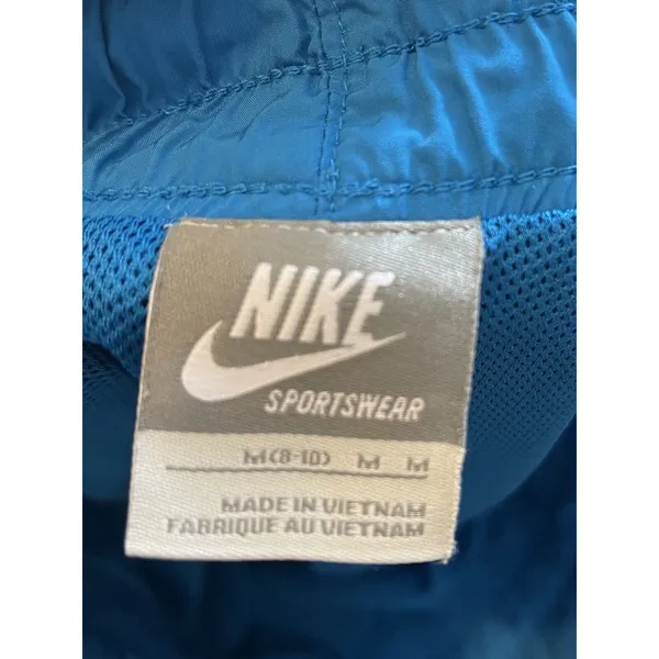 Vtg Nike Blue Shorts Mesh Lined Athletic Medium Sportswear White Women's Elastic - Image 9