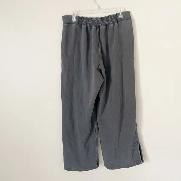 Anthropologie Daily Practice Size M Gray Wide Leg Sweat Pants Lounge Cozy Pockets - Image 4