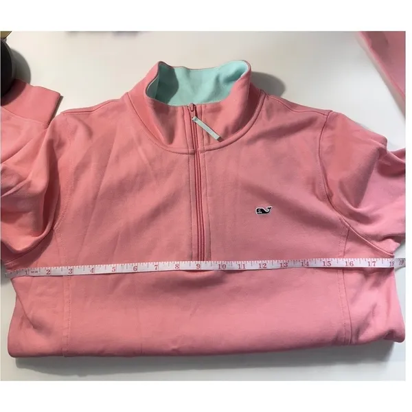 Vineyard‎ Vines Womens Pink 100% Cotton 1/4 Zip Shep Shirt Pullover Sweater S - Image 7