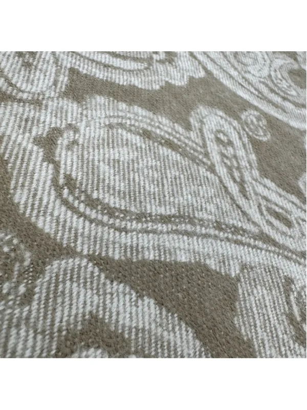 Women's Paisley Scarf One Size Tan Beige - Image 3