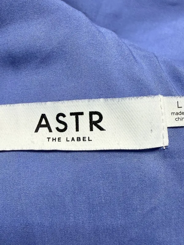 ASTR The Label One Shoulder Ruffle Mini Dress Womens Large Cobalt Blue Chic NWOT - Image 14