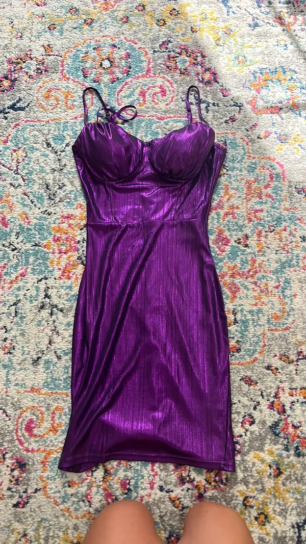 Purple Mini Dress - Image 4
