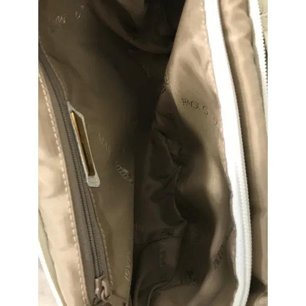 Paolo Masi Vintage Cream Quilted Studded Leather Hobo Bag Made in Italy EUC - Image 8