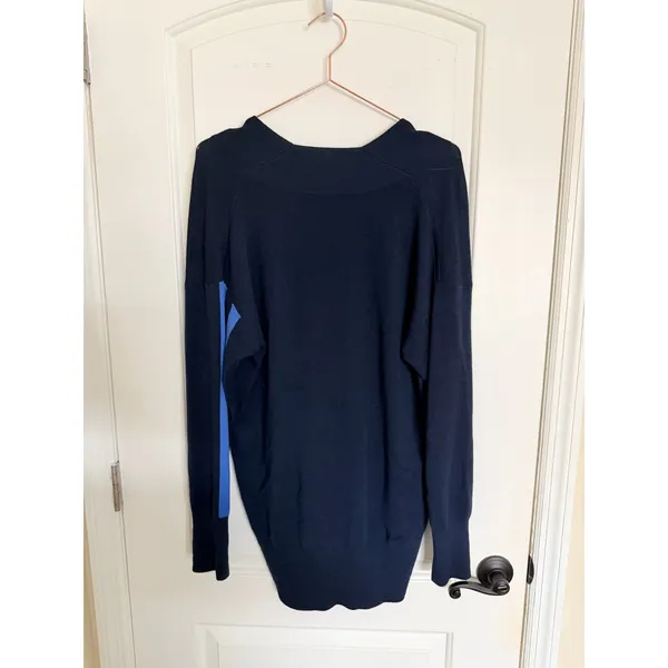 Rag & Bone Sweater Womens Cecile XS Navy Blue Graphic Stripe V-Neck‎ Pullover - Image 9