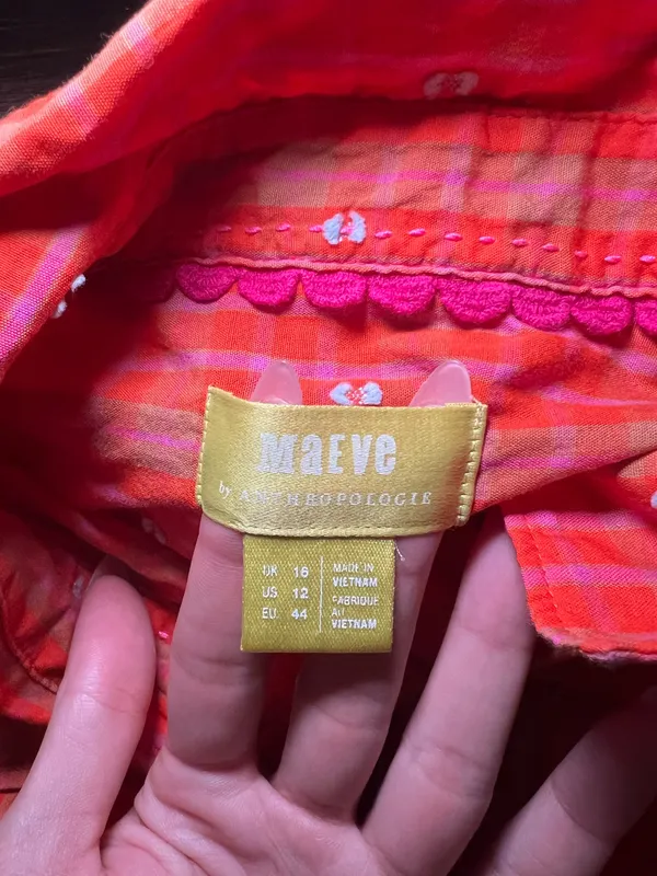 Maeve by Anthropologie Plaid Button down Size 12 - Image 4
