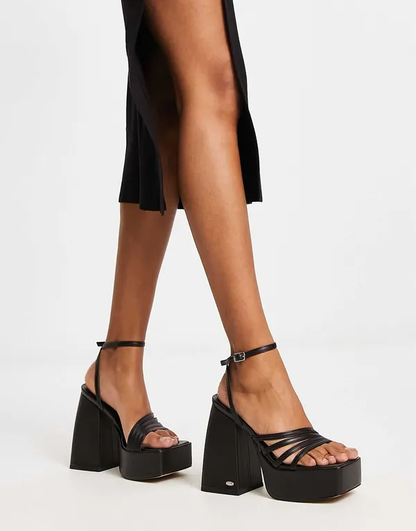 Nokwol Lulu Black Platform Block Heel Sandals NWOT Size 6 - Image 8