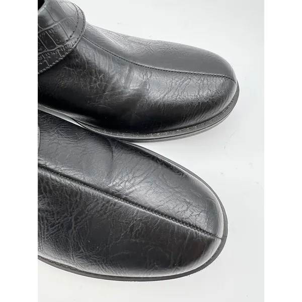 EASY‎ STREET Comfort Wave Mules Women 8.5 M Black Croc Trim Slip On Clogs 4047 - Image 11