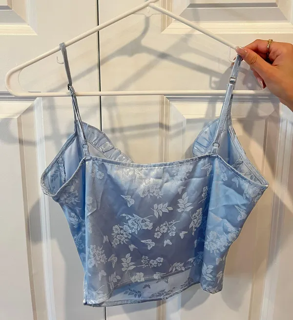 PacSun baby blue satin tank - Image 2