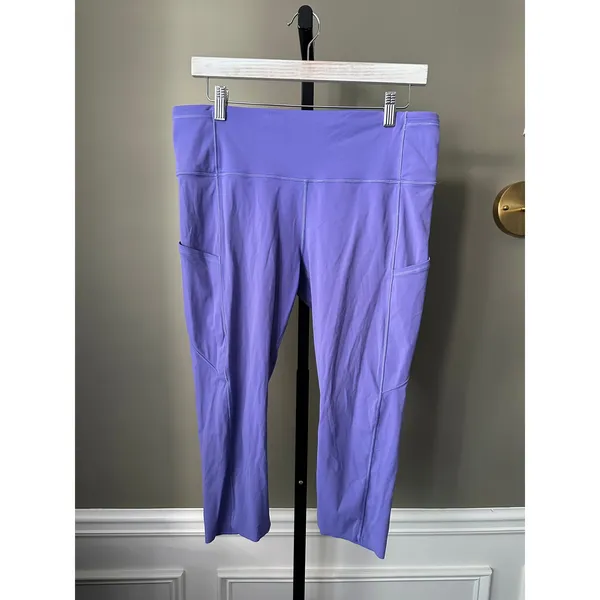 Lululemon Fast and Free High-Rise Crop 19” Size 12 Charged Indigo - Image 2