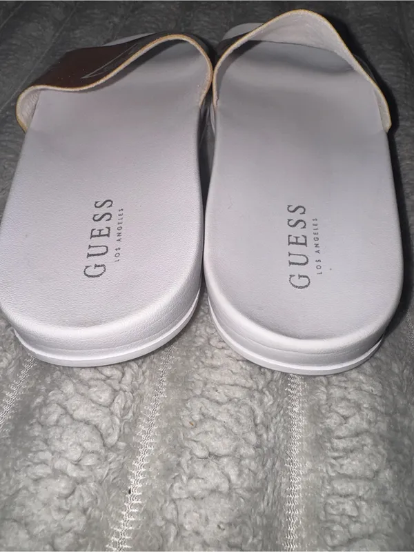 Guess Bronze Glitter Logo Slide Sandals Size 6 - Image 2