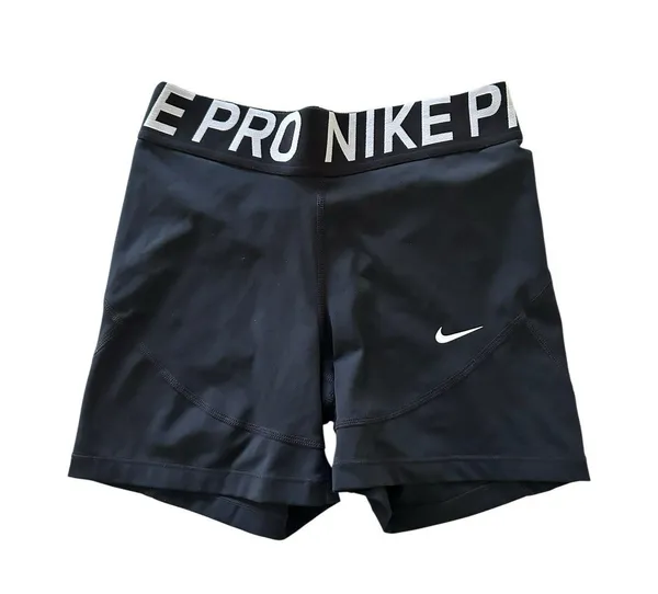 Nike Pro Womens Dri-Fit Black Performance Shorts Size Medium - Image 3