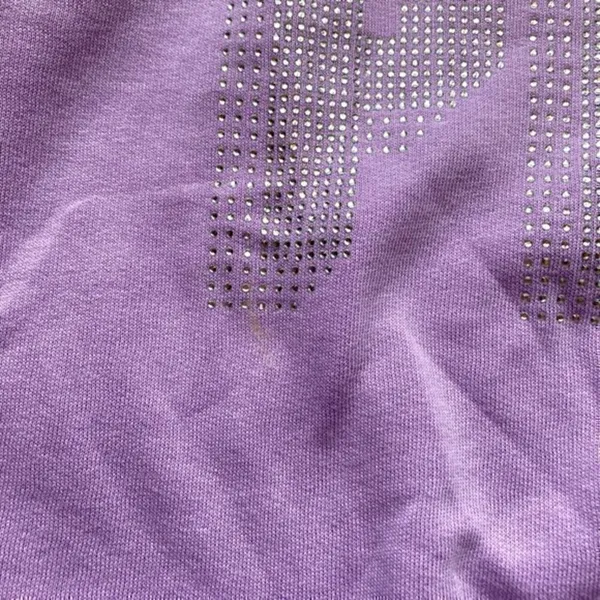 PINK Victoria's Secret Bling Lavender Fleece Cropped Pullover Sz XS NWT - Image 5