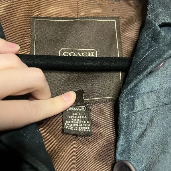 Vintage Coach 100% Suede Leather Jacket – Y2K Era - Image 9