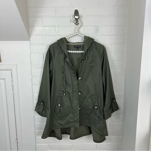 For Cynthia Green Casual Button Front Jacket Size S - Image 13