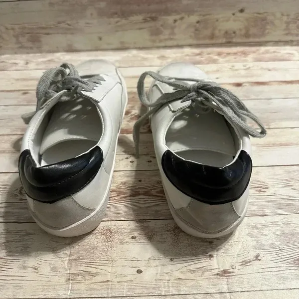 White Sneakers Size 8.5 Women's Shoes Walking Trendy - Image 2