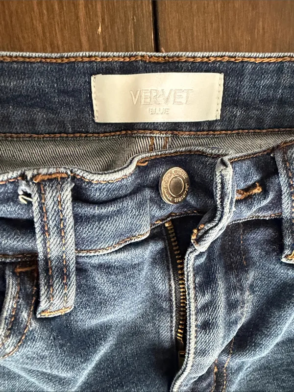 Vervet High Rise Flare Jeans Women’s Size 28 Blue Stretch Denim - Image 2