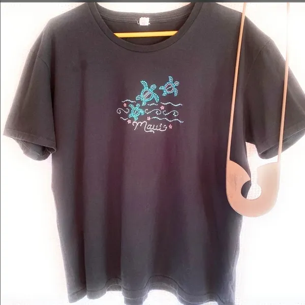 Anvil "Maui" Cotton T-Shirt Black‎ XL - Image 7