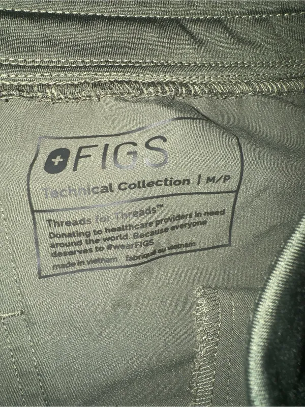 FIGS Zamora Jogger Scrub Pants - Moss Green (Size Medium Petite) - Image 3