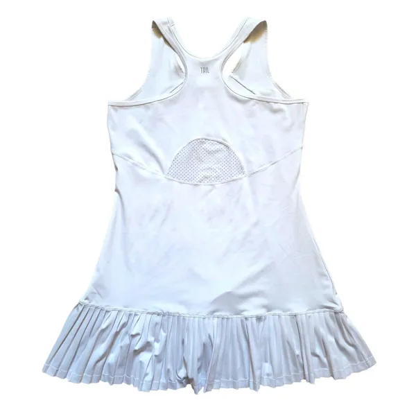 Tail Golf Dress White Women's Medium Pleated Hem Activewear Sporty Sleeveless - Image 3