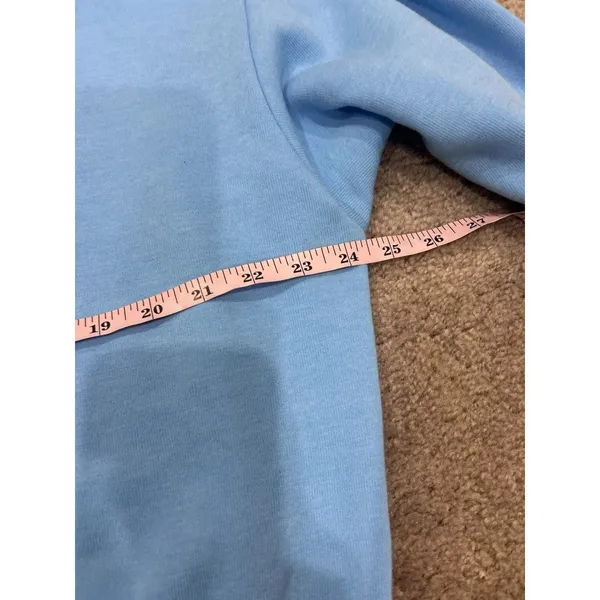 Aviator Nation Glitter Heart Relaxed Crewneck Sweatshirt Blue Size XS New - Image 7