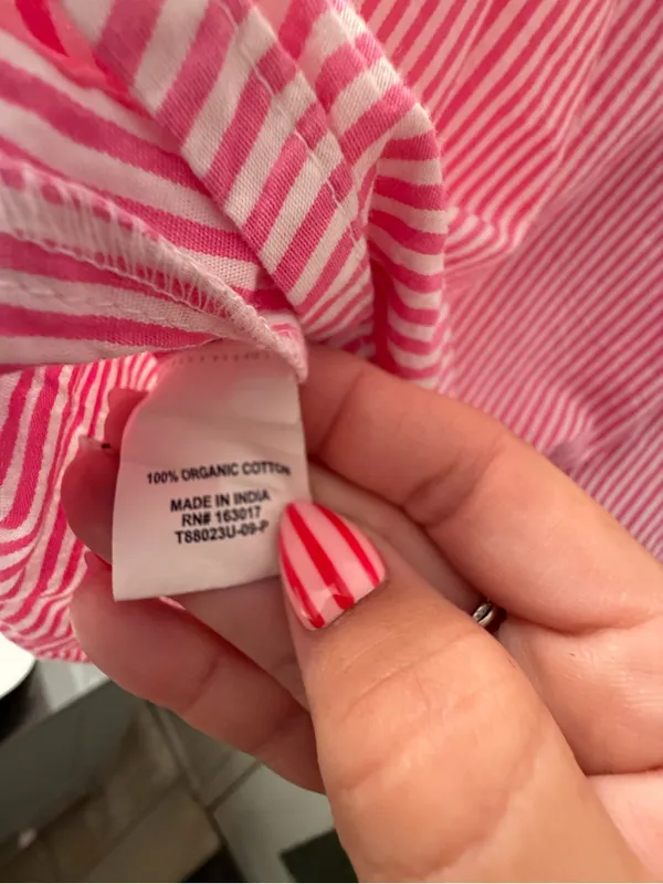 Princess Polly Pink & White Striped Button-Down Shirt - Image 5