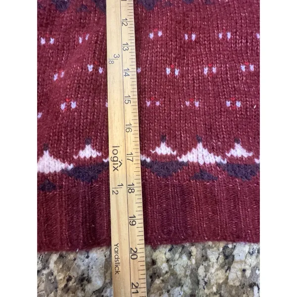 American Eagle Womens Fair Isle Pullover Sweater Size XS Wool Mock Neck - Image 13