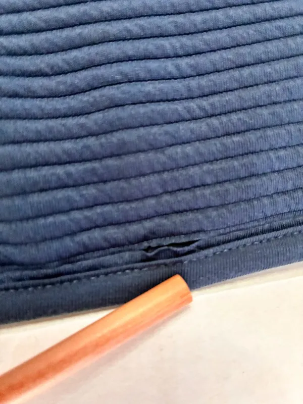 MPG Ottoman Long Full Zip Up Ribbed Sweater Jacket - S - Slate Blue - Image 9