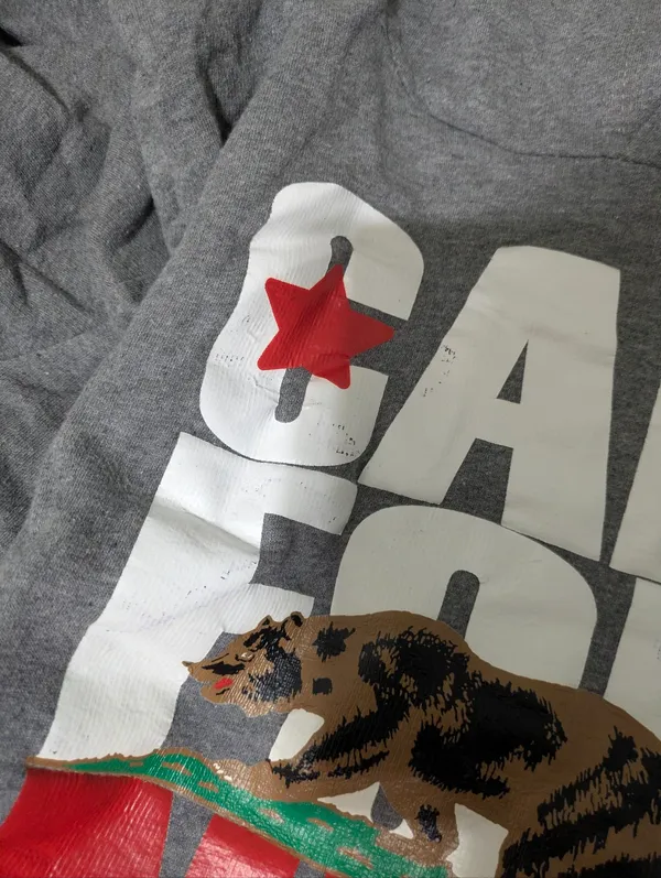 California Republic Gray Sweatshirt Size Small Red - Image 3