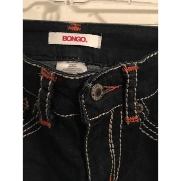 Bongo Women's Juniors Blue Denim Jeans Size 5 - Image 4