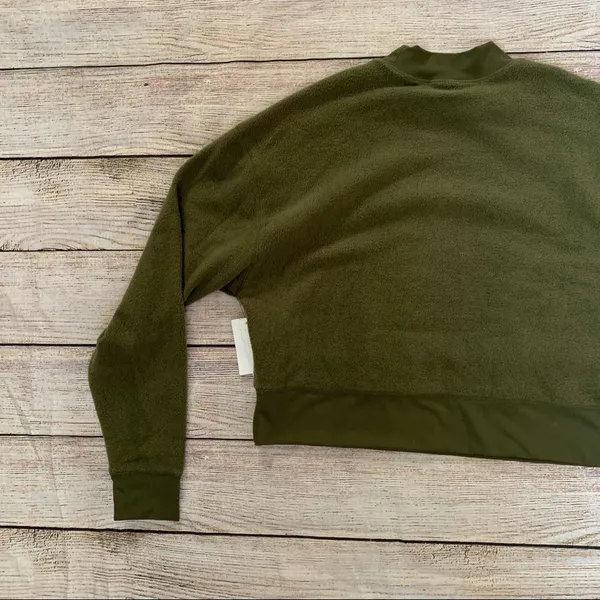 Abound Dark Green Mock Neck Medium Sweatshirt NEW - Image 7